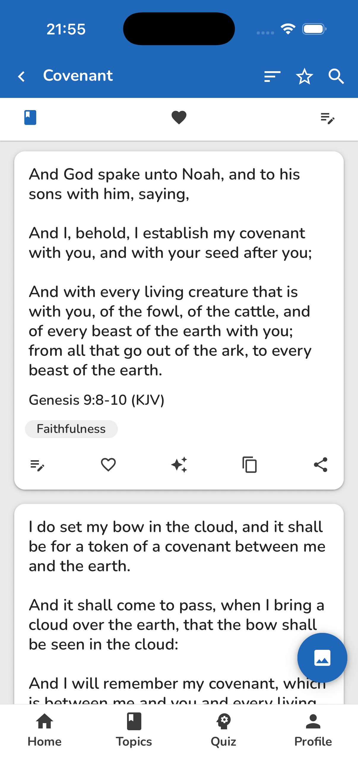 Bible Topics opening a follow-on related topic